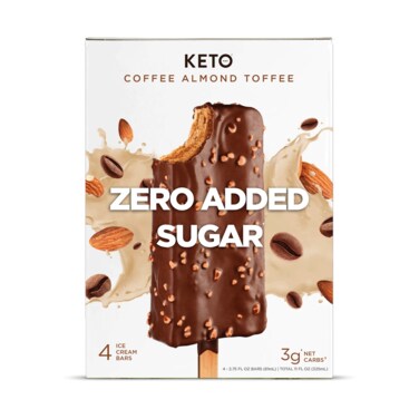 Keto Coffee Almond Toffee Ice Cream Bar 325ml