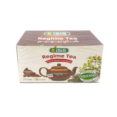 شاي الريجيم العضوي بنكهة القرفة من إيزيس 20 كيسًا