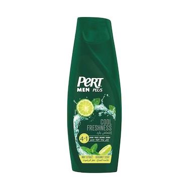 Pert Men Plus 4In1 Cool Freshness Shampoo With Mint Extract &amp; Bergamot Scent 360ml