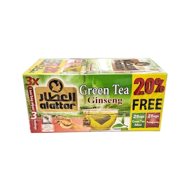 العطار شاي أخضر بالجينسينج 20 كيس 36 جرام