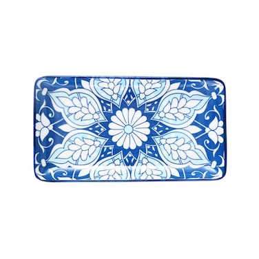 Che Brucia Rectangular Plate Mosaic Design