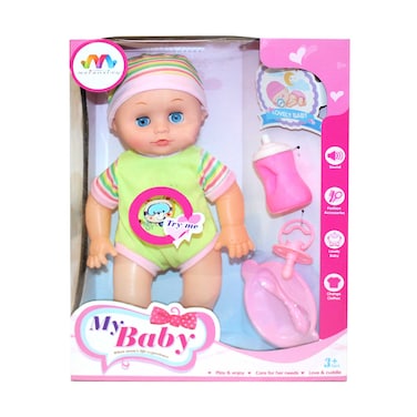 Mei Boxing My Baby Body Doll Set With 12 Sounds For 3+ Years
