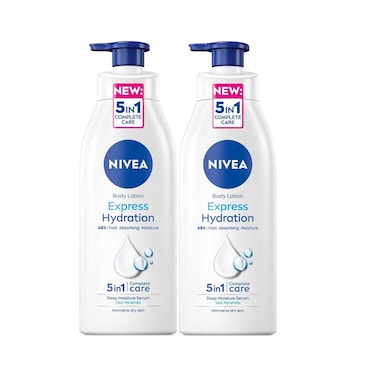 Nivea Body Lotion Express Hydration For Normal To Dry Skin 400mlx2 Pieces