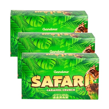 Gandour Safari Caramel Crunch 384gx3 Pieces
