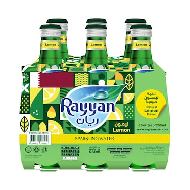 مياه غازية من ريان بالليمون 250 مل × 6 قطع