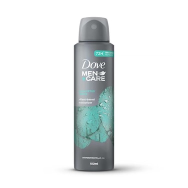 Dove Deodorant Care Eucalyptus &amp; Birch Plant Based Moisturizer 72H Spray Antiperspirant 150ml