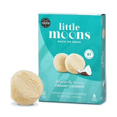 Little Moons Mochi Ice Cream Delightfully Dreamy Creamy Coconut 192g