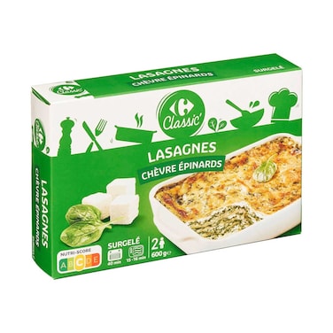 Carrefour Calssic Spinach Goat Cheese Lasagna 600g
