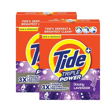 Tide Laundry Detergent Powder Triple Power With Downy Lavender 2.5kgx2 Pieces