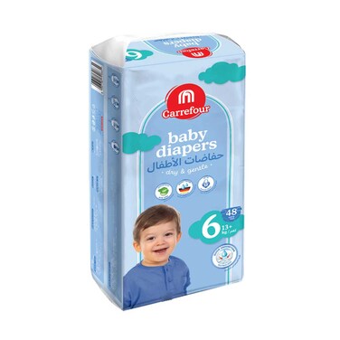 Maf Carrefour Baby Diapers With Aloe Vera Size 6 13+kg 48 Diapers