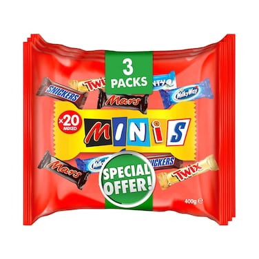 أفضل ما لدينا من أكياس الشوكولاتة الصغيرة المتنوعة 400 جرام × 3 قطع