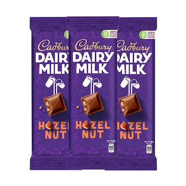 Cadbury Dairy Milk Chocolate With Hazelnut 90gx3 Pieces