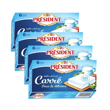 President Creamy Cheese Squares 6 Portions 84gx4 Pieces