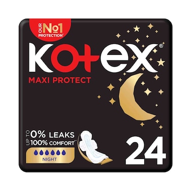 Kotex Maxi Protect Night Long With Wings 24 Pads
