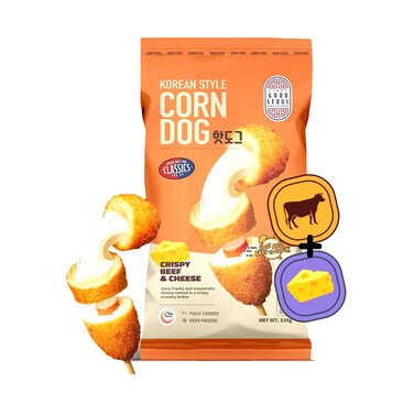 Good Seoul Korean Style Crispy Beef &amp; Cheese Corn Dog 320g
