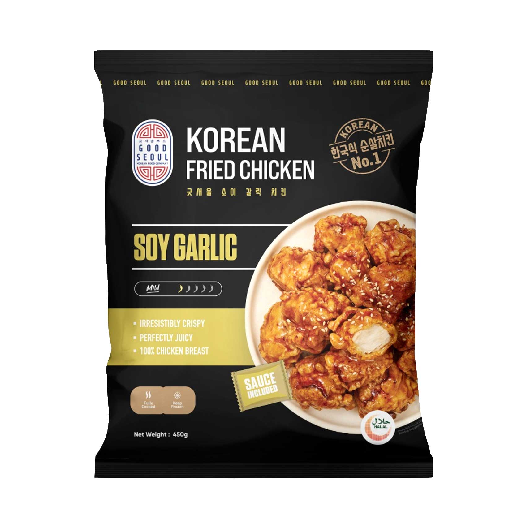 Buy Good Seoul Korean Fried Chicken Soy Garlic 450g Online