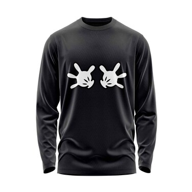 Mickey LS Tee Extra Large Black Cotton