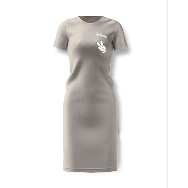 فستان ميكي مقاس صغير من البيج