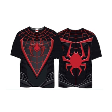 Miles Morales Uniform T-Shirt LargeBlack Cotton