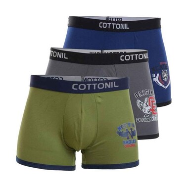 Cottonil Boxer 3 Pieces Printed Size 7