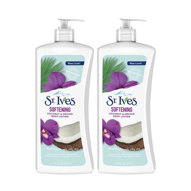 St. Ives Softening Body Lotion With Coconut &amp; Orchid 620mlx2 Pieces