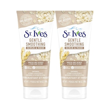 St. Ives Gentle Smoothing With Oatmeal Scrub &amp; Mask 170gx2 Pieces