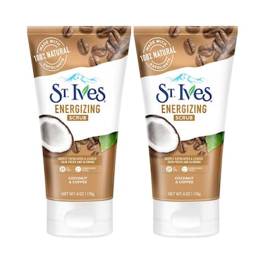 St. Ives Energizing Scrub With Coconut &amp; Coffee 170gx2 Pieces
