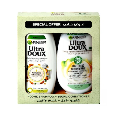 Garnier Ultra Doux Daily Hydrating Shampoo 400ml &amp; Conditioner 360ml