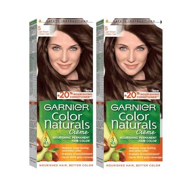 Garnier Hair Color Natural Cr&egrave;me 5 Light Brown 2 Pieces