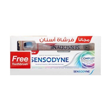 Sensodyne Complete Protection Advanced Whitening Toothpaste With Toothbrush