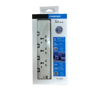 تيك ستار 3 واط 3متر مقبس مطول كهربائي