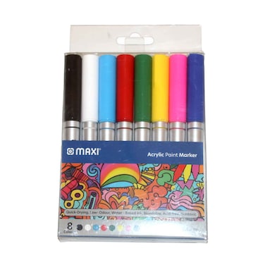 Maxi ACR Paint Marker 1 Mm 8 Color Assorted
