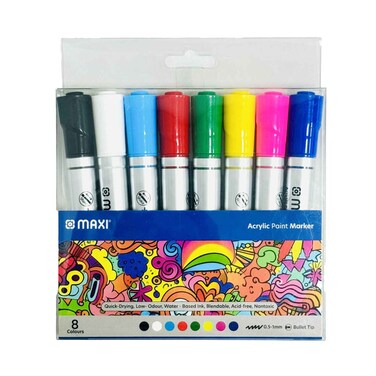 Maxi ACR Paint Marker 2Mm 8 Color