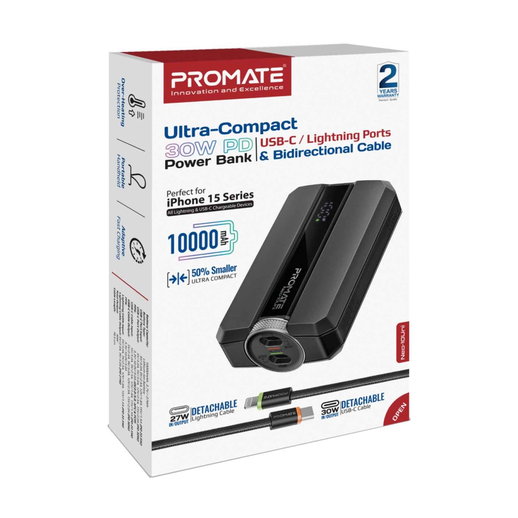 Promate 10000Mah Compact Pb /30Wpd