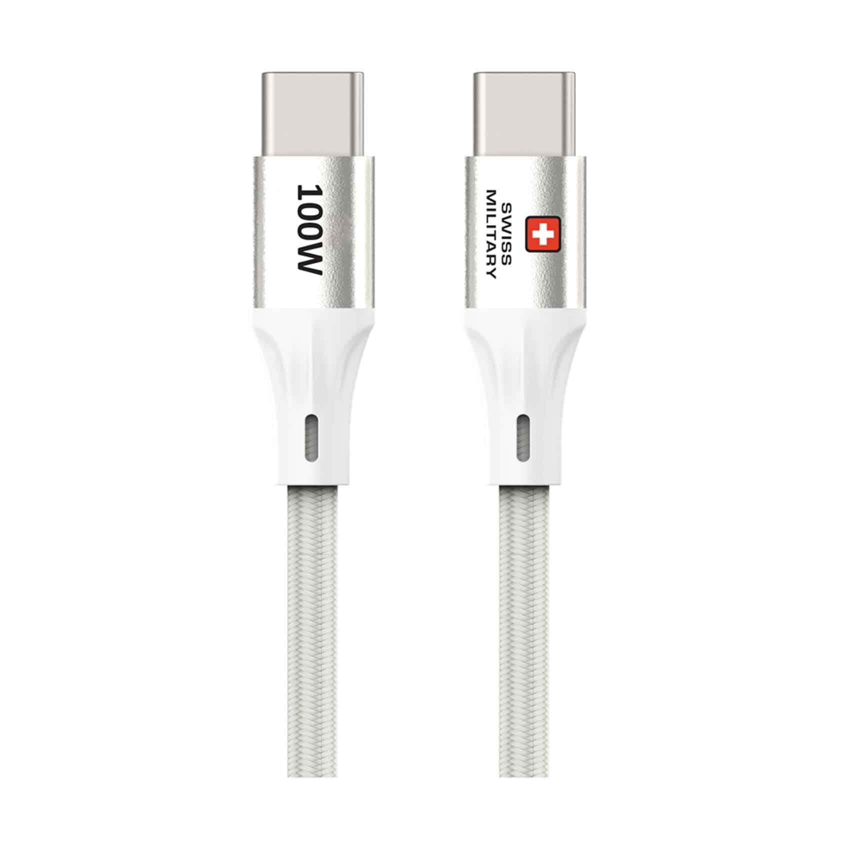 Swiss Military USB-C To USB-C Cable 1.2m White 100whatt