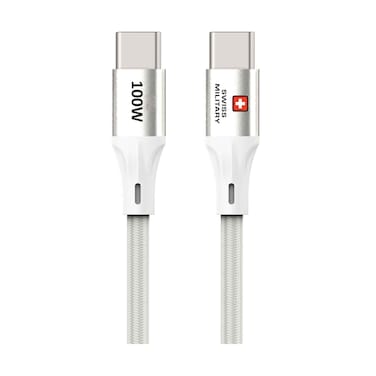 Swiss Military USB-C To USB-C Cable 1.2m White 100whatt