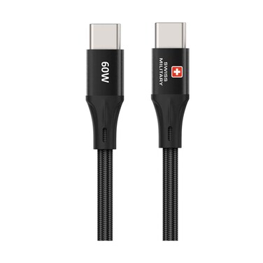 Swiss Military USB-C To USB-C Cable 1.2m Black 60whatt