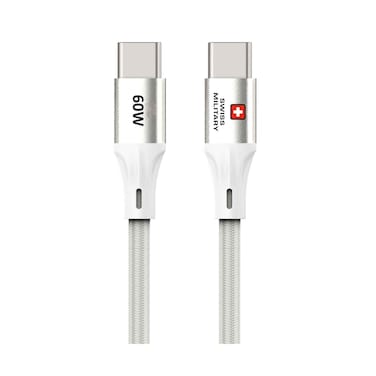 Swiss Military USB-C To USB-C Cable 1.2m White 60whatt