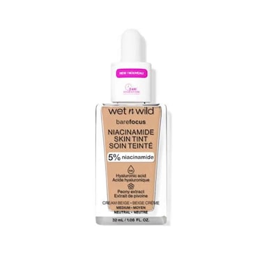 Wet n Wild Bare Focus Niacinamide Skin Tint In Shade Cream Beige 32ml
