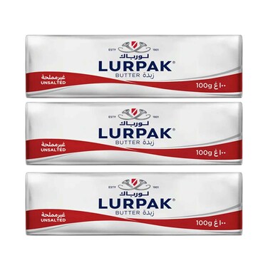 Lurpak Frozen Butter Unsalted 100gx3 Pieces