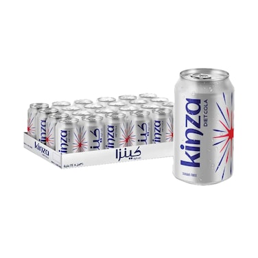 Kinza Diet Cola Carbonated Drink Can 360mlx24 Pieces