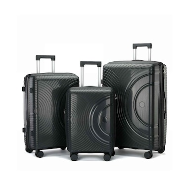 مجموعة حقائب لوزو 3 قطع باللون الأسود