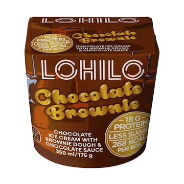 Lohilo Chocolate Brownie Ice Cream With Brownie Dough &amp; Chocolate Sauce 175g