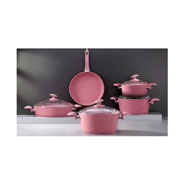 Bonera Granite Cookware Set 9 Pieces Assorted