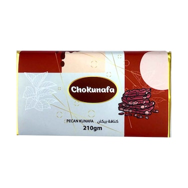 ChoKunafa Pecan Kunafa Chocolate Bar 210g