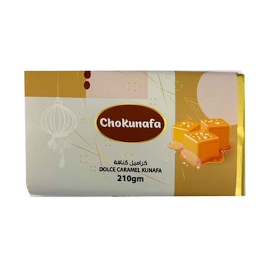 ChoKunafa Dolce Caramel Kunafa Chocolate Bar 210g