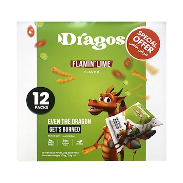 دكتور باف دراجوس بنكهة الليمون المشتعل 25 جرام × 12 قطعة