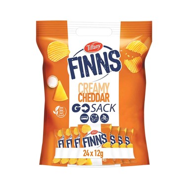 Tiffany Finns Creamy Cheddar 12gx24 Pieces