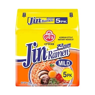 Jin Ramen Mild Ramyun Korean Instant Noodles 120gx5 Pieces