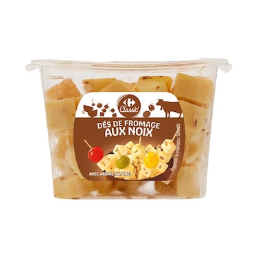 Carrefour Des De Fromage Aux Noix Classic Cheese Cubes With Nuts 150g